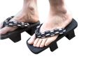 Mens Japanese Wooden Clogs Sandals Japan Traditional Shoes Geta Wide Sole Flip Flops, NO.5