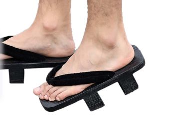 Mens Japanese Wooden Clogs Sandals Japan Traditional Shoes Geta Wide Sole Flip Flops, NO.7