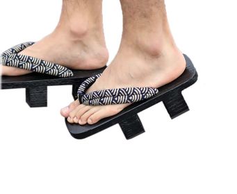 Mens Japanese Wooden Clogs Sandals Japan Traditional Shoes Geta Wide Sole Flip Flops, NO.3