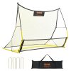 VEVOR Soccer Trainer, 2-IN-1 Portable Soccer Rebounder Net, 71"x40" Iron Soccer Practice Equipment, Sports Football Rebounder Wall with Portable Bag