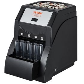VEVOR USD Coin Sorter, Coin Sorter Machine for USD Coin 1cent 5cent 10cent 25cent, Sorts up to 230 Coins/min