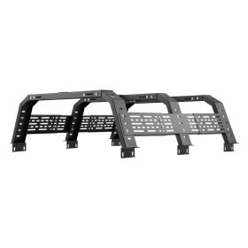VEVOR Overland Truck Bed Rack, 49.2-67.9 in Width, Adjustable Overland Bed Cargo Rack with Sidebar, 900 lbs Static Capacity, Heavy Duty Steel