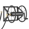 VEVOR Wall Mounted Garden Hose Reel, Holds 200 ft 5/8-inch Manual Water Hose Winder, Heavy-Duty Steel