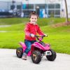 Kids Ride-On ATV 6V Four Wheeler Battery Operated Car with Forward Reverse Switch for Toddlers Pink