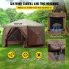 VEVOR Gazebo Screen Tent, 10 x 10 ft, 6 Sided Pop-up Camping Canopy Shelter Tent with Mesh Windows, Portable Carry Bag, Ground Stakes