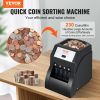 VEVOR USD Coin Sorter, Coin Sorter Machine for USD Coin 1cent 5cent 10cent 25cent, Sorts up to 230 Coins/min