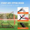 VEVOR 7x7 ft Baseball Softball Practice Net, Portable Baseball Training Net for Hitting Catching Pitching, Backstop Baseball Equipment with Bow Frame