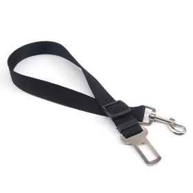 Retractable Dog Safety Belt Car Safety Belt For Pet Dog Supplies Car Safety Buckle (Option: Black)
