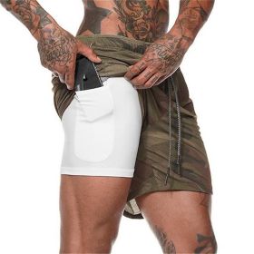 Pocket Compression Shorts (Option: Army Green-L)