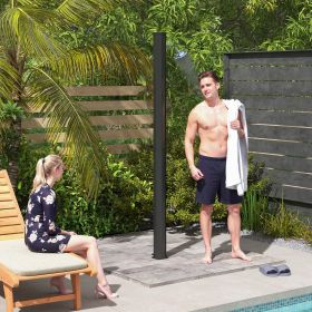 Slolar Heated Outdoor Shower (Option: Black-1135x380x225 mm)