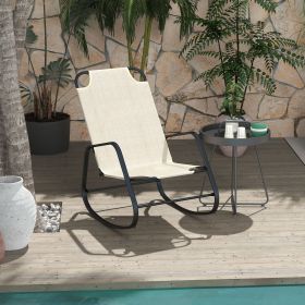 Garden Rocking Chair (Option: Brown-805x570x125 mm)