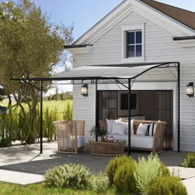 9' x 10' Outdoor Pergola with Canopy (Option: Dark Gray-2070x370x120 mm)