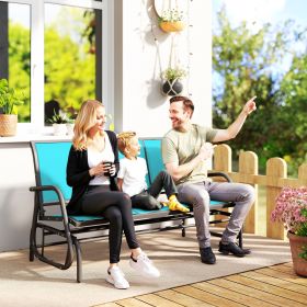 3-Person Outdoor Patio Glider Bench (Option: Blue-1440x550x180 mm)