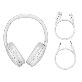 D02 Pro Wireless Headphones Bluetooth Earphone 5.0 Foldable Headset Sport Headphone Gaming Phone Fone Bluetooth Earbuds (Color: White, Ships From: China)