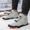 New men's and women's five-finger outdoor cotton shoes high top winter snow boots plush warm men's cotton shoes 36-47