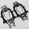 1 pair Outdoor ice claw anti slip shoe cover hiking shoe nail chain stainless steel anti slip snow climbing anti fall shoe nail chain