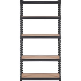 VEVOR Storage Shelving Unit, 5-Tier Adjustable, 2000 lbs Capacity, Heavy Duty Garage Shelves Metal Organizer Utility Rack, Black (Default: Default)