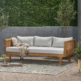 CLAREMONT 3 SEATER DAYBED (Color: Teak+Beige, Material: Wood+Waterproof Fabric)