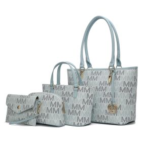 MKF Collection Alexy M Signature Four PCS Set by Mia k (Color: Light Blue, Material: Polycarbonate)