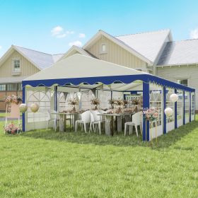 16.5' x 33' Large Party Tent (Option: White, Blue-670x580x270 mm)