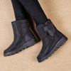 Winter new warm large size women's snow boots Female Velcro waterproof high top shoes couple plus fleece snow boots