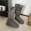 Winter warm snow boots women's new thick soles increase warm and pile thick long cotton shoes