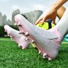 Men's and women's new football shoes youth students AG spikes high tops breathable lawn professional training shoes
