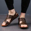 Summer new men's sandals trend casual fashion men's sandals beach shoes large size sandals one shoe two wear