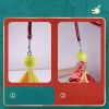 DSJUGGLING 3D Dragon Poi with 340g Weighted Ball & 1.1 Meters Swing Rope - Silk Flowy Shaking & Flinging Chinese Golden Dragon Ribbon Streamer + Trave