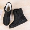 Winter new warm large size women's snow boots Female Velcro waterproof high top shoes couple plus fleece snow boots