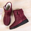 Winter new warm large size women's snow boots Female Velcro waterproof high top shoes couple plus fleece snow boots
