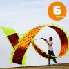 DSJUGGLING 3D Dragon Poi with 340g Weighted Ball & 1.1 Meters Swing Rope - Silk Flowy Shaking & Flinging Chinese Golden Dragon Ribbon Streamer + Trave