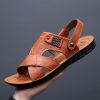 Summer new men's sandals trend casual fashion men's sandals beach shoes large size sandals one shoe two wear