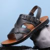 Summer new men's sandals trend casual fashion men's sandals beach shoes large size sandals one shoe two wear