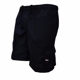 Men's Casual Working Pants Shorts Loose Summer Outdoor Workout Pants (Option: Black-M)