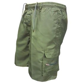 Men's Casual Working Pants Shorts Loose Summer Outdoor Workout Pants (Option: Army Green-M)