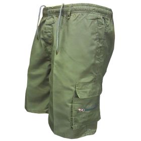 Men's Casual Working Pants Shorts Loose Summer Outdoor Workout Pants (Option: Army Green-L)